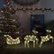 Outdoor Gold Christmas Decoration with 60 LEDs - Reindeer & Sleigh